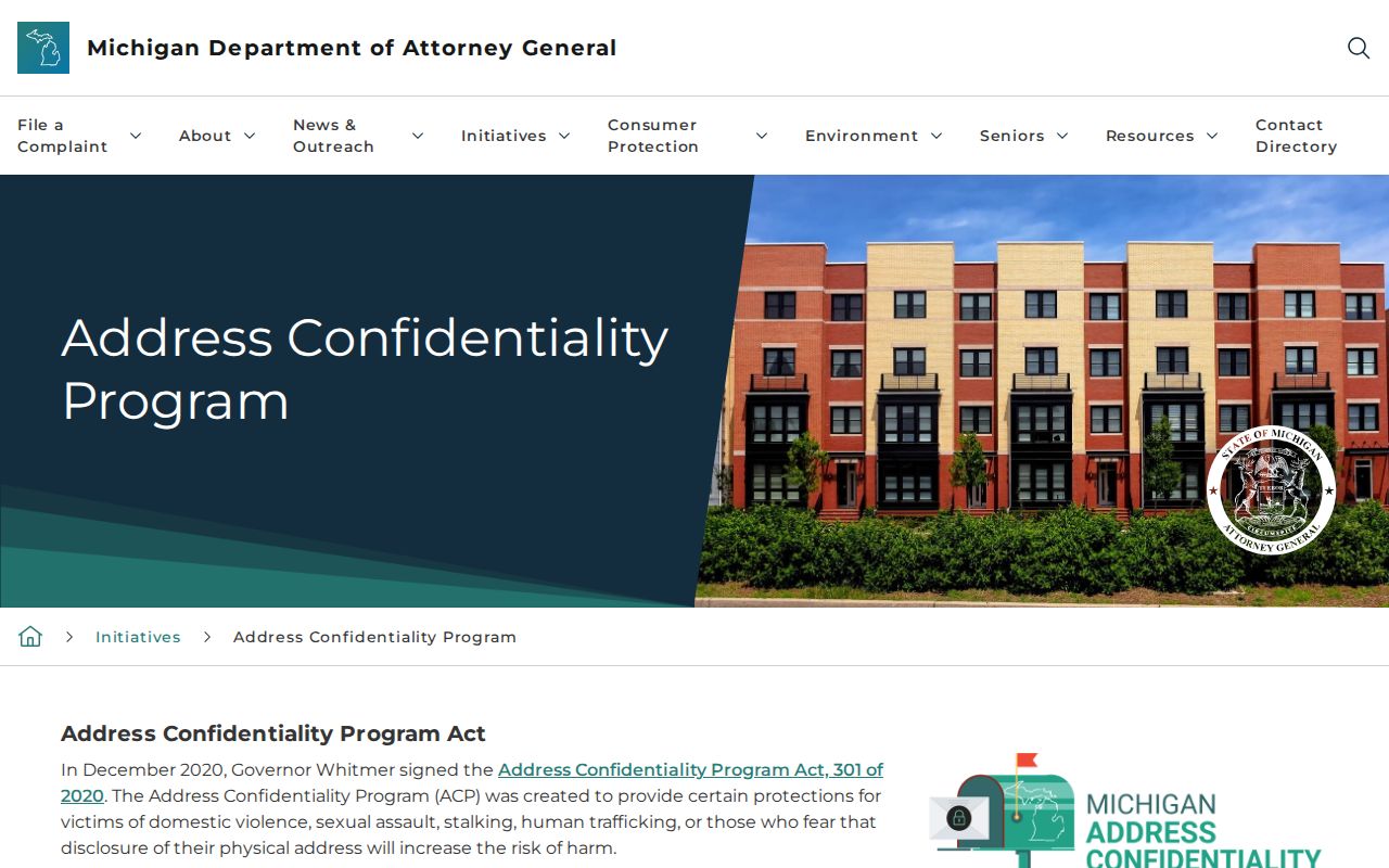 Auburn Hills residents directory Michigan address confidentiality program